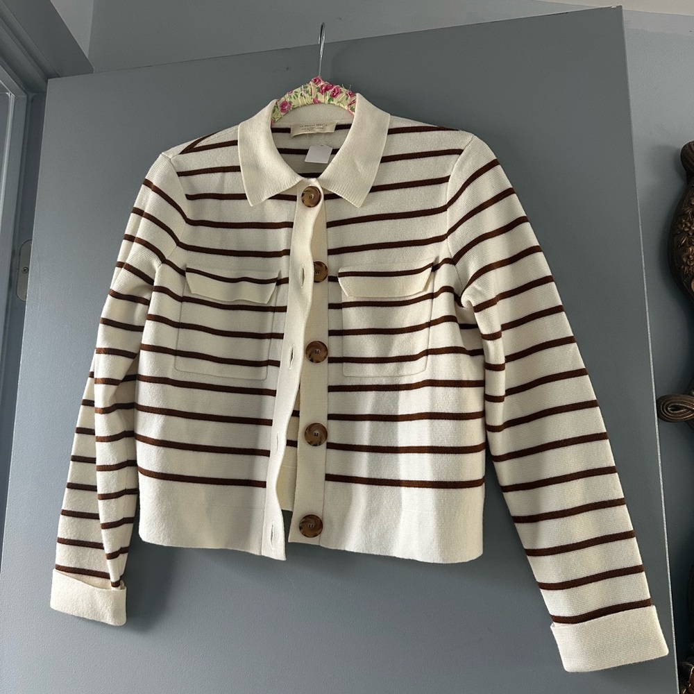 Sezane Betty Striped Cardigan